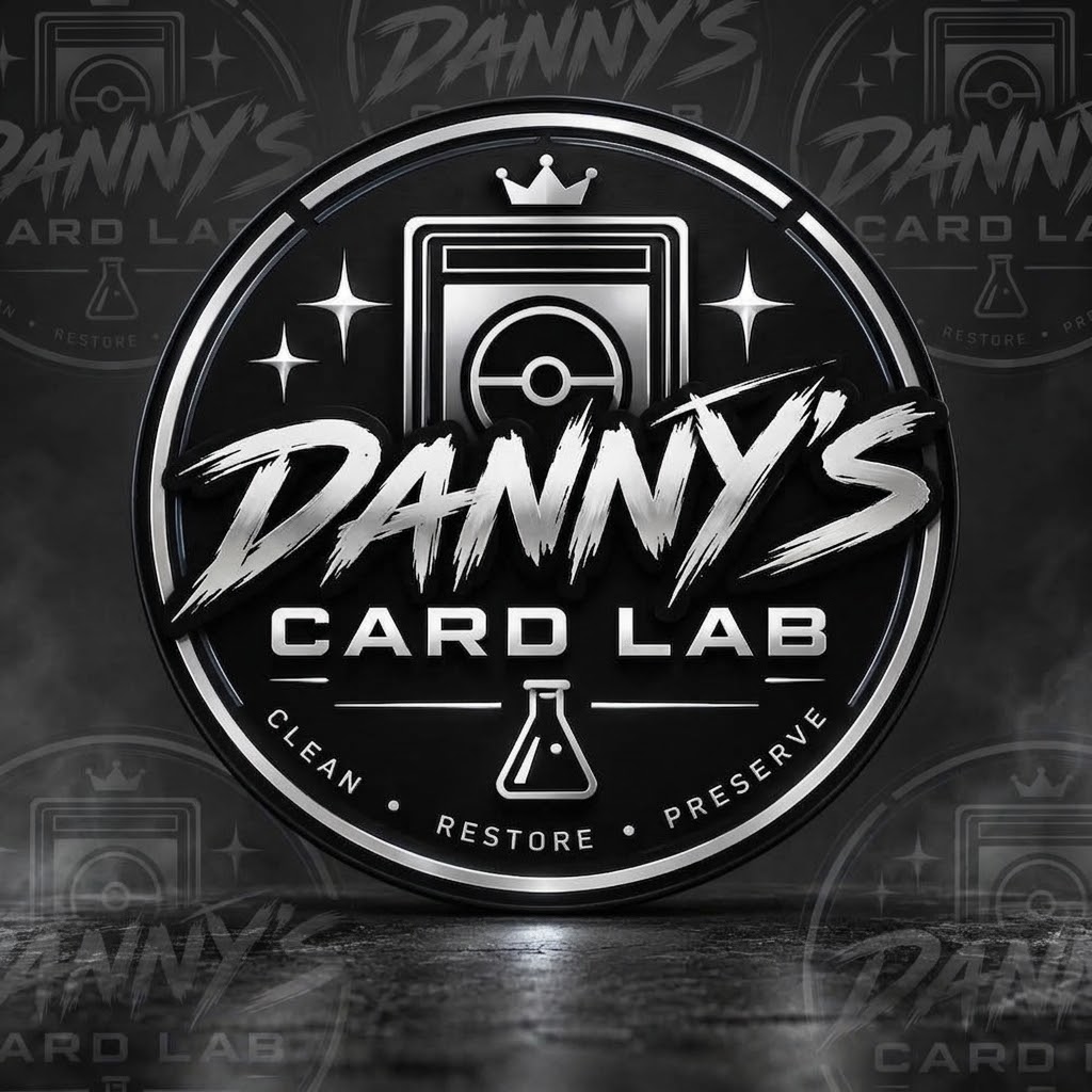 Danny's Card Lab silver circular emblem